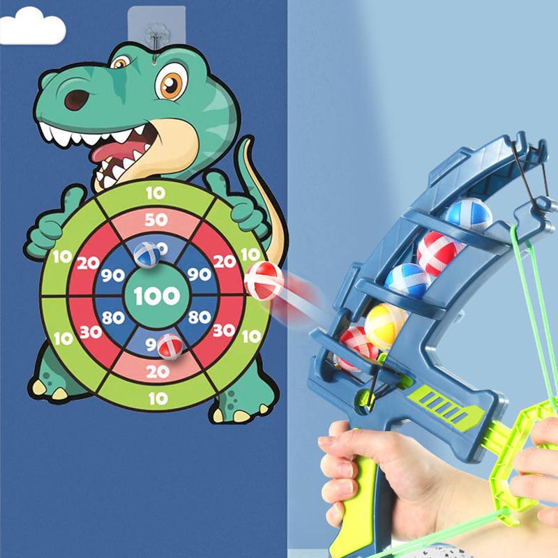 Kids Toys for 3 - 12 Year Old, a Dinosaur-Shaped Dart Board with a Bow and Arrow Set and 12 Sticky Balls, Kids Sports&Outdoor Play Toys, Indoor Outdoor Party Games Outside Toys for Kids Age 8 - 12.