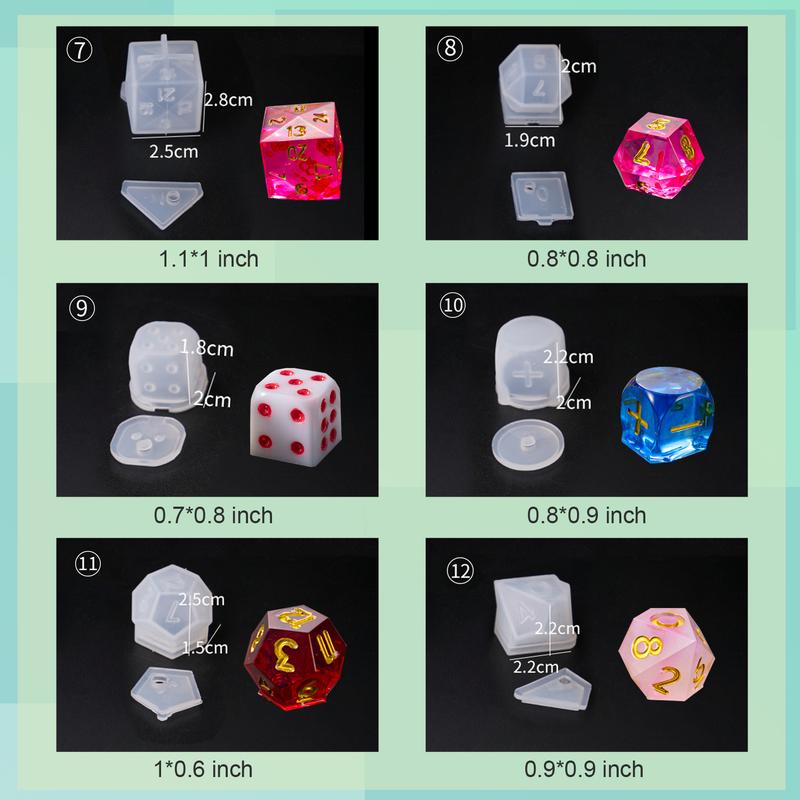 Dice Silicone Molds Set with Letter Number for Resin Casting, DIY Personalized Dices Making,Table Board Game, Children's Day Gift Crafts - LET'S RESIN