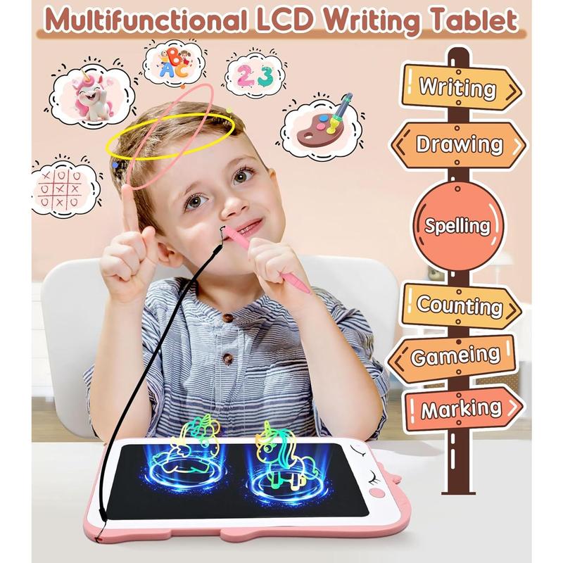 AiTuiTui LCD Writing Tablet Kids Toys for Girls Boys Age 2-3 Gift Ideas, Unicorn Colorful Doodle Board Educational Learning Toys for Children 3 4 5 6 7 8 Years Old, Toddler Drawing Pad Travel Toys