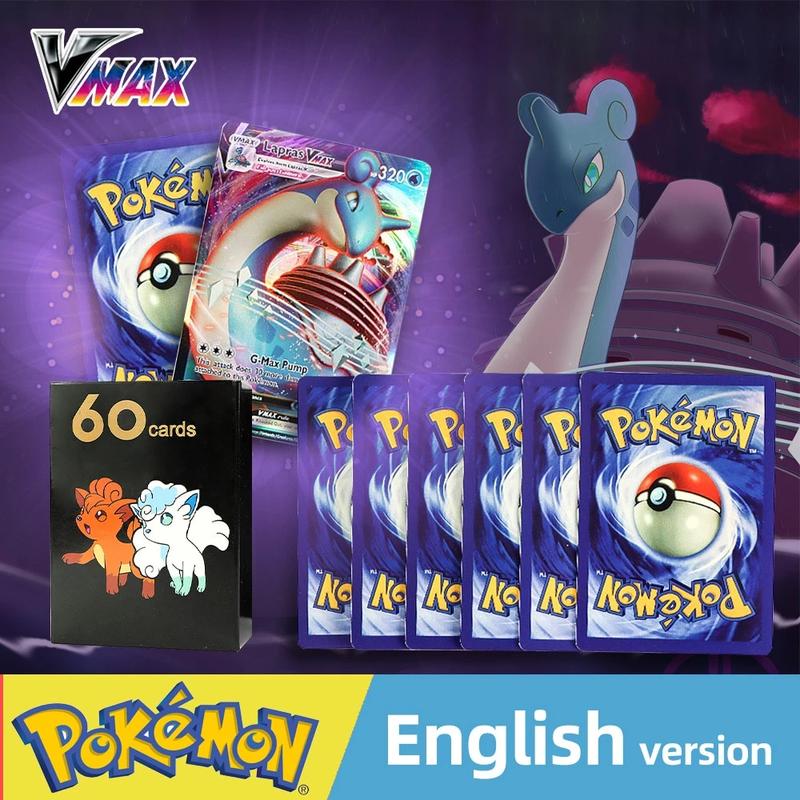 Pokemon Card Set 100 VMAX, Pokemon Game Booster, Toy Collection for Children