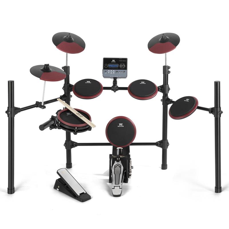 MUSTAR Electronic Drum Set, 10 Piece Electric Drum Set with 225 Sounds, 8