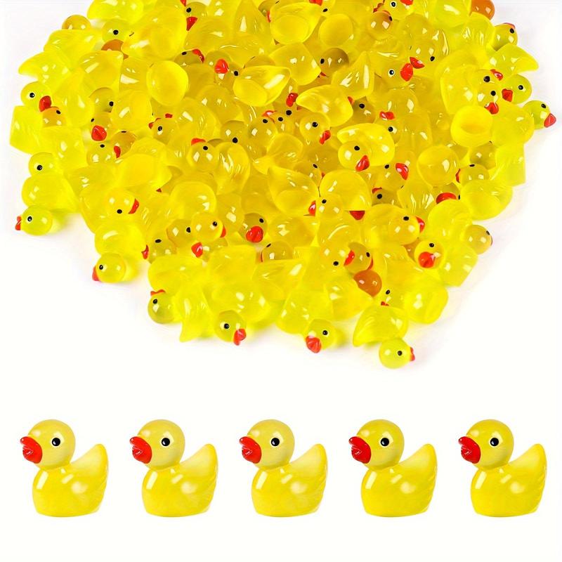 Cute Luminous Duck Toy, 10 50 100pcs Mini Duck Ornament, DIY Decorative Accessories for Garden, Fish Tank, Potted Plants, Birthday Gift, Holiday Gift, Specialty DIY Supplies, Christmas Gift