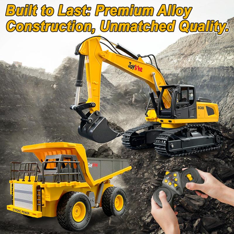 Remote Control Alloy Excavator and Truck, best gift for boys, Christmas gift choice