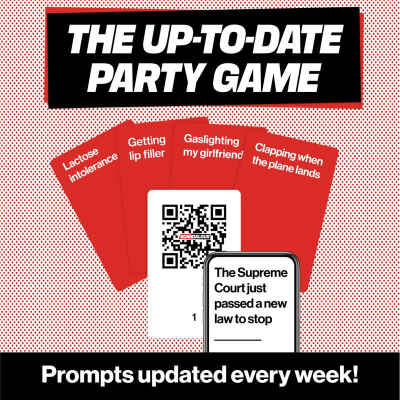 Scandalous Always Up-To-Date QR Code Party Game