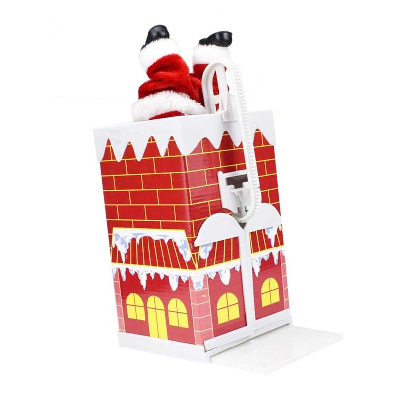 Christmas Santa Claus Doll with Music Electric Toy - Over the Wall Climbing Chimney Cartoon - Perfect Christmas Gift