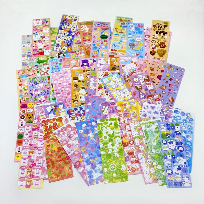 Cute Cartoon Sticker, 200pcs set DIY Decorative Sticker, Decorative Sticker for Phone Case, Journal, Diary, Scrapbook, Gift Wrapping