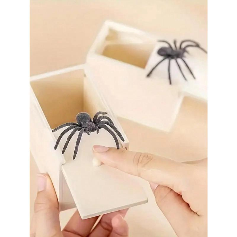 Wooden Spider Prank Box - Handmade Joke Box Perfect For Halloween, Christmas Gifts, Thanksgiving Xmas,Gift Box,Xmas Gifts,Christmas,Halloween,Prank