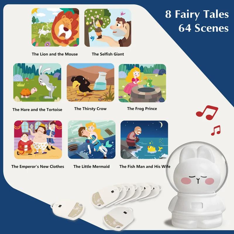 Story Projector for Kids, Birthday Gifts for 2 3 4 Year Old Girls and Boys, Toddlers Projector Toys for Ages 3-5 (Rechargeable)