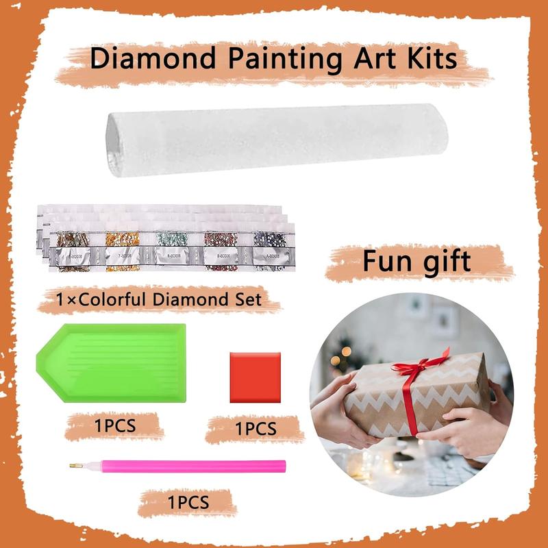 Wolf & Teenager Pattern DIY Diamond Arts Colorful Painting Kit without Frame, DIY 5D Diamond Arts Colorful Painting Kit, Wall Art Decor for Home Bedroom