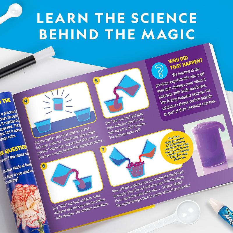 NATIONAL GEOGRAPHIC Magic Chemistry Set - Science Kit for Kids with 10 Amazing Magic Tricks, STEM Projects and Science Experiments, Science Toys, Great Gift for Boys and Girls 8-12 ( Exclusive)