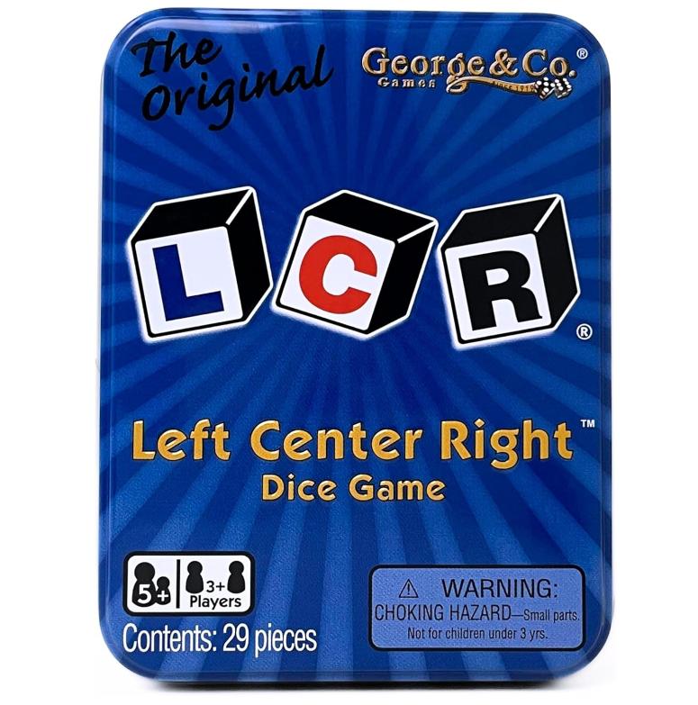 Left Center Right Dice Game - Blue Tin