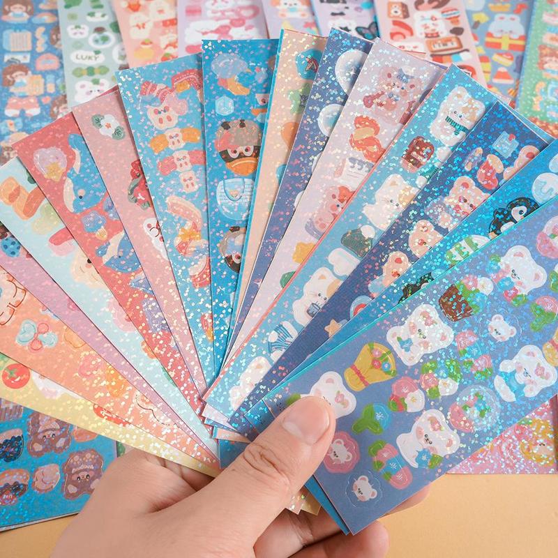 200pcs pack Cute Cartoon Patterns Sticker, Multipurpose Self Adhesive Stickers for DIY Craft, Decoration, Hand Account