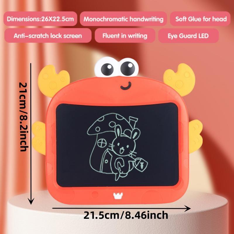 Cartoon Crab Design LCD Writing Tablet, Doodle Drawing Board, Educational Toy For Kids