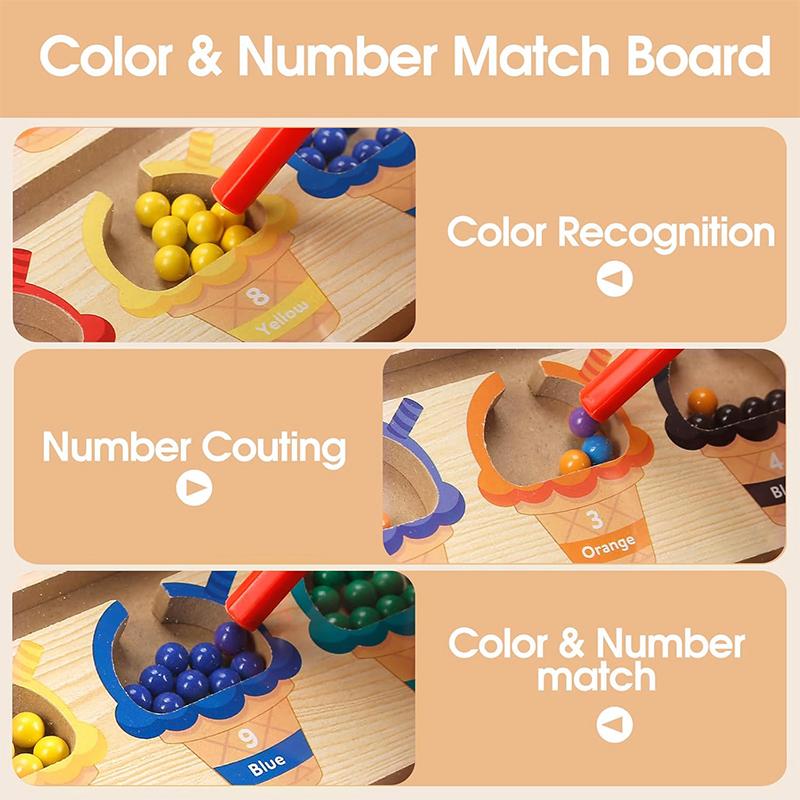 Qyeah Magnetic Color & Number study board -  Color Matching Learning Counting Board for Boys Girls students Fall Deals For You Magnetic Alphabet Number Maze Magnetic Color