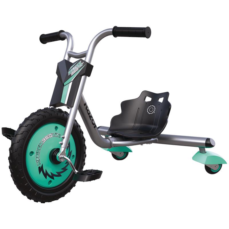 Razor RipRider 360 Mini - Teal, 360 Degrees Caster Tricycle, Easy Drifting, for Child Ages 3+