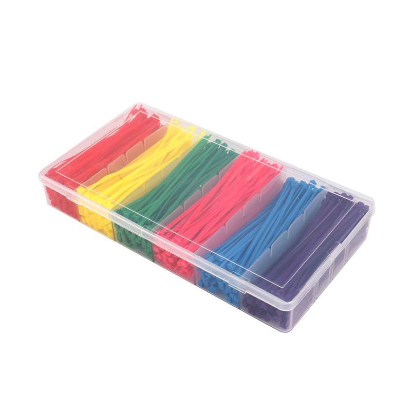 Small 4 inch Multicolor [Zip Cable Tie]s 480pcs Assorted Color for Marking Chickens Legs or Deco Mesh Wreath Supplies Pink,Red, Purple, Yellow, Blue,Green