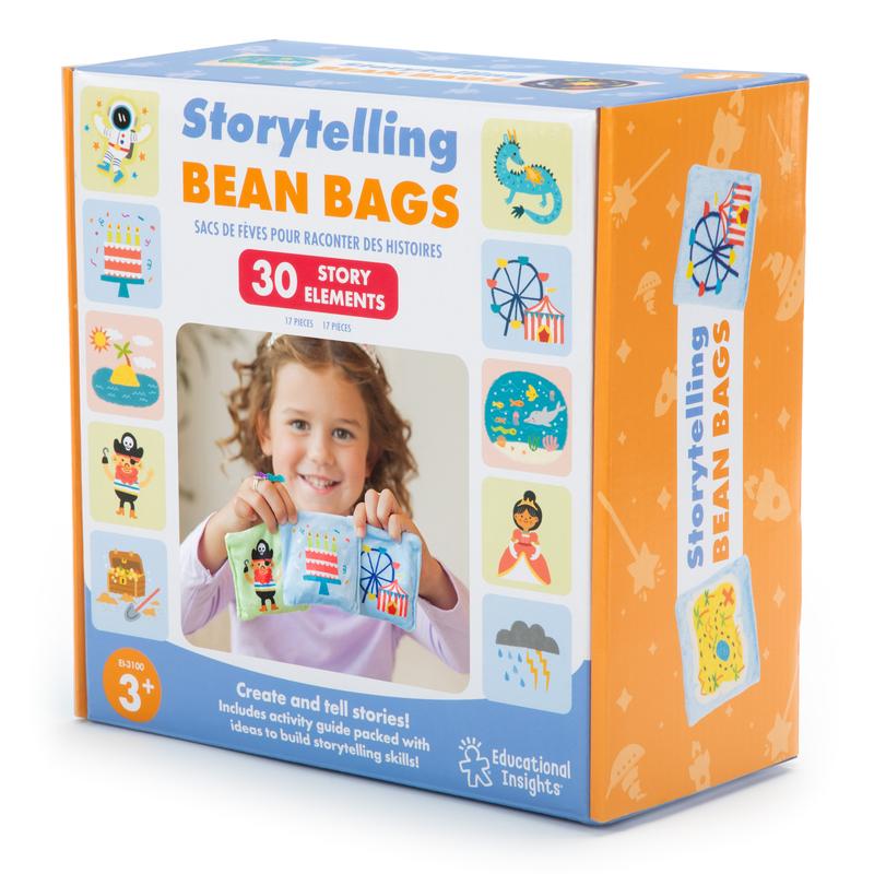 Educational Insights Storytelling Bean Bags - Tactile Bean Bags for Kids Classroom, Includes 25 Double-