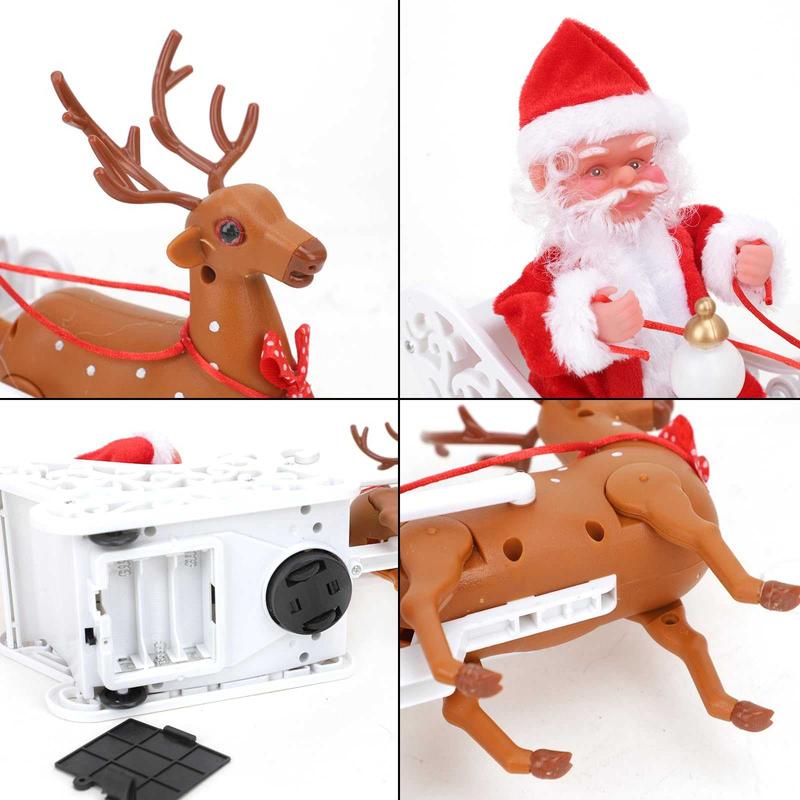 Christmas Santa Claus Doll with Music Electric Toy - Over the Wall Climbing Chimney Cartoon - Perfect Christmas Gift