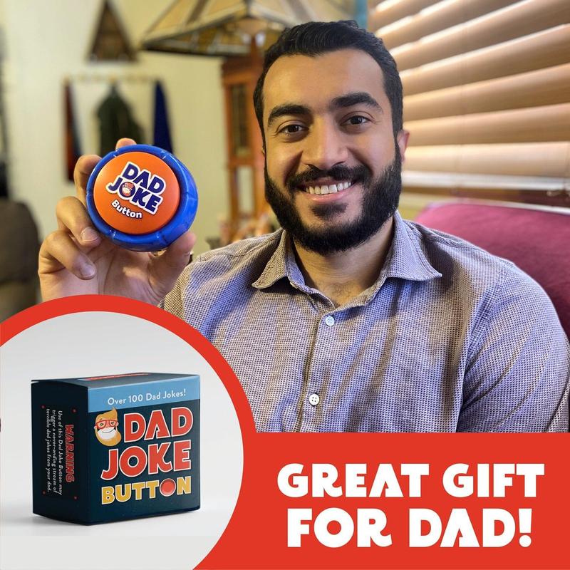 Dad Joke Button | 100+ Corny Jokes, Funny Present for Dad