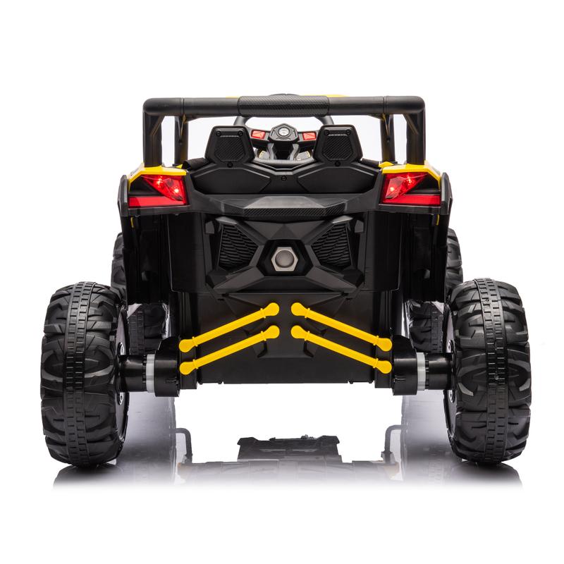 12V Ride On Car with Remote Control,UTV ride on for kid,3-Point Safety Harness, Music Player (USB Port Volume Knob Battery Indicator), LED Lights, High-Low Speed Switch - Off-Road Adventure for Kids