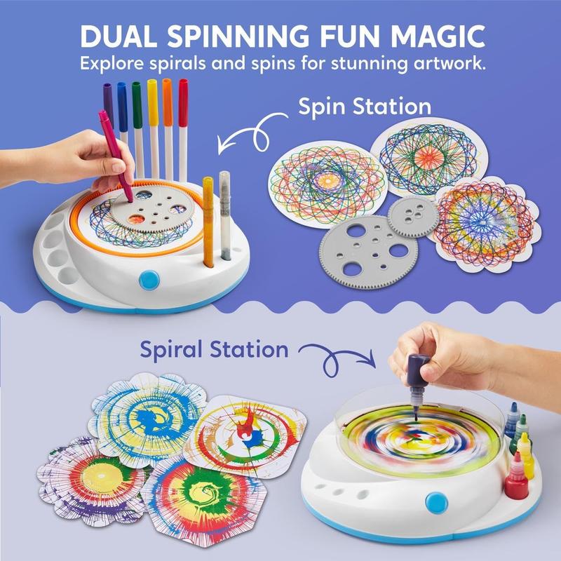  Paint Spin Art for Kids, Machine Kit, Arts & Crafts for Boys and Girls, Art Craft Set Gifts for 6-9 Year Kid, Painting Spinner Toys Kits Sets for Boys & Girls