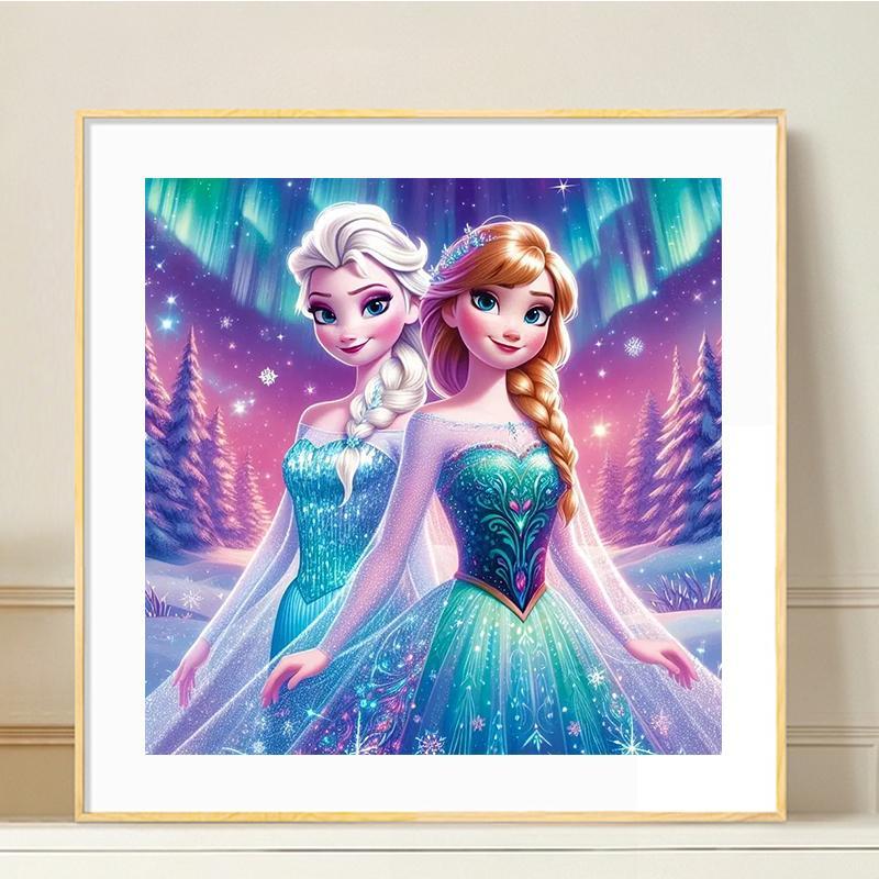 Cartoon Pattern DIY Diamond Arts Painting Kit without Frame, Princess Pattern Diamond Painting, DIY Wall Art Decor for Home Living Room Bedroom