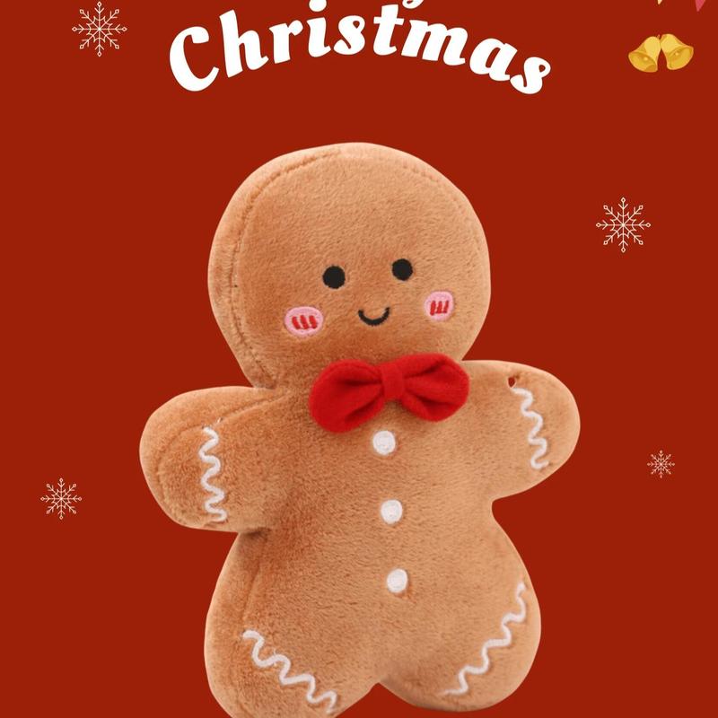 Cute Gingerbread Man Design Plush Toy, 1 Set Lovely Plush Toy, Home Decor To Create A Sense Of Atmosphere, Gifts for Friends