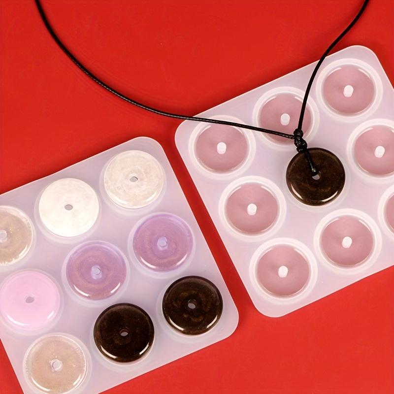 Silicone Mold, DIY Glazed Imitation Jade Peace Buckle Pendant Drop Rubber Mold, Silicone Mold for Candle & Soap Making, Christmas Gift