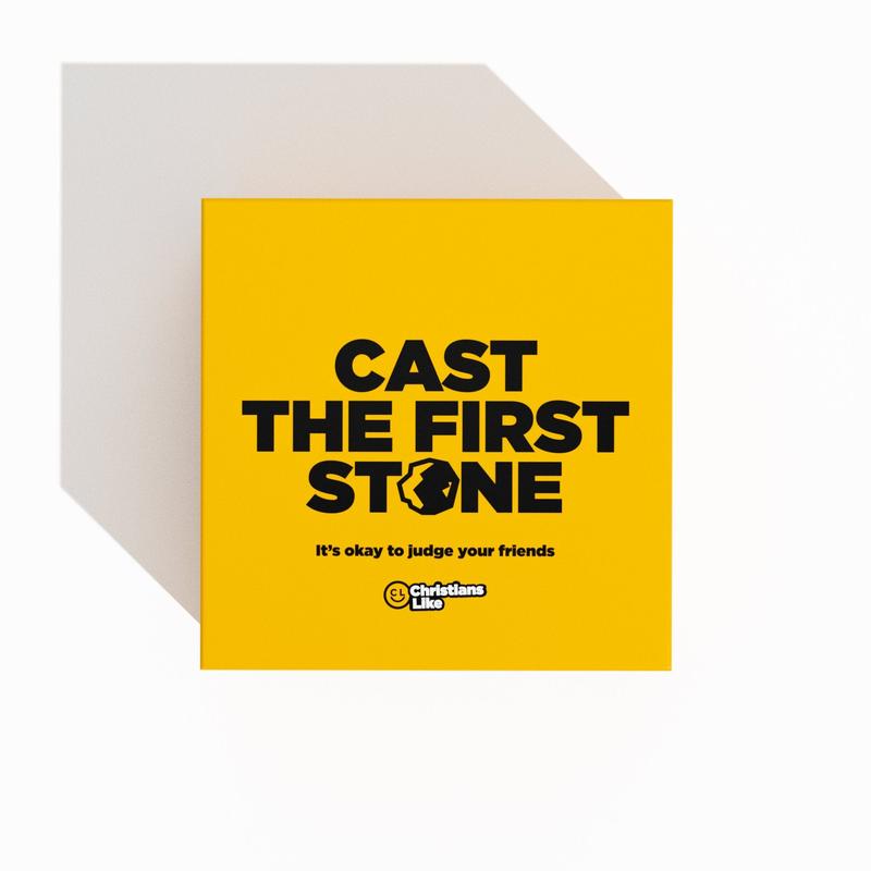 Cast The First Stone - It’s Okay to Judge Your Friends - Hilarious Christian Party Game for Adults - 260 Cards - Fun for Church Groups, Family Gatherings, Small Groups, and Game Nights