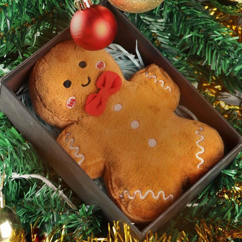 Cute Gingerbread Man Design Plush Toy, 1 Set Lovely Plush Toy, Home Decor To Create A Sense Of Atmosphere, Gifts for Friends