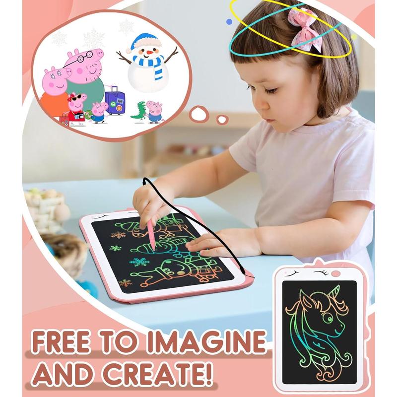 AiTuiTui LCD Writing Tablet Kids Toys for Girls Boys Age 2-3 Gift Ideas, Unicorn Colorful Doodle Board Educational Learning Toys for Children 3 4 5 6 7 8 Years Old, Toddler Drawing Pad Travel Toys