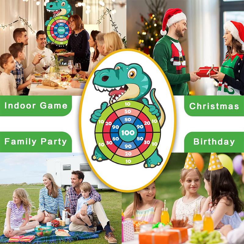 Kids Toys for 3 - 12 Year Old, a Dinosaur-Shaped Dart Board with a Bow and Arrow Set and 12 Sticky Balls, Kids Sports&Outdoor Play Toys, Indoor Outdoor Party Games Outside Toys for Kids Age 8 - 12.