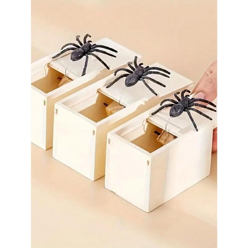 Wooden Spider Prank Box - Handmade Joke Box Perfect For Halloween, Christmas Gifts, Thanksgiving Xmas,Gift Box,Xmas Gifts,Christmas,Halloween,Prank