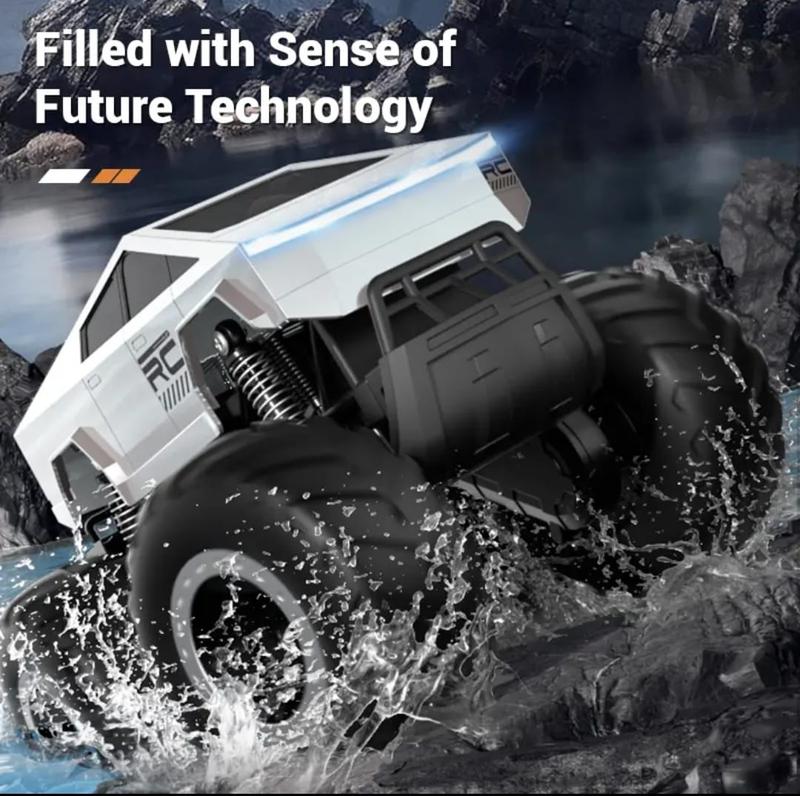 RC Cybertruck Amphibious Car 2.4G Off-road Charging Climbing Pickup Truck Children