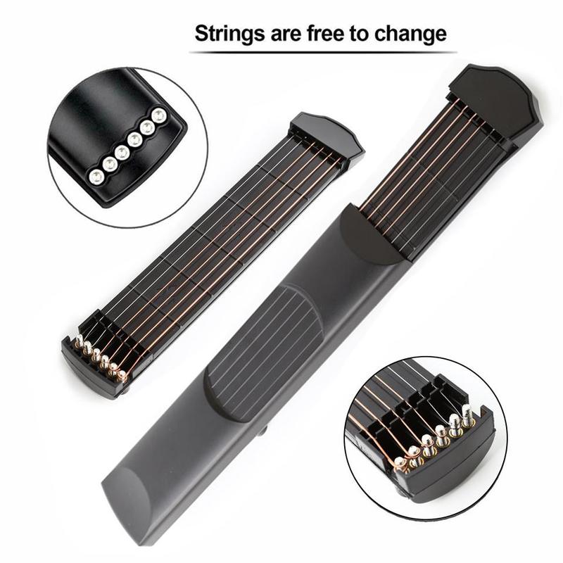 Pocket Guitar Finger Exerciser, 1 Count Adjustable 6 Fret Portable Guitar Chord Practice Tool, Guitar Practice Supplies For Beginner