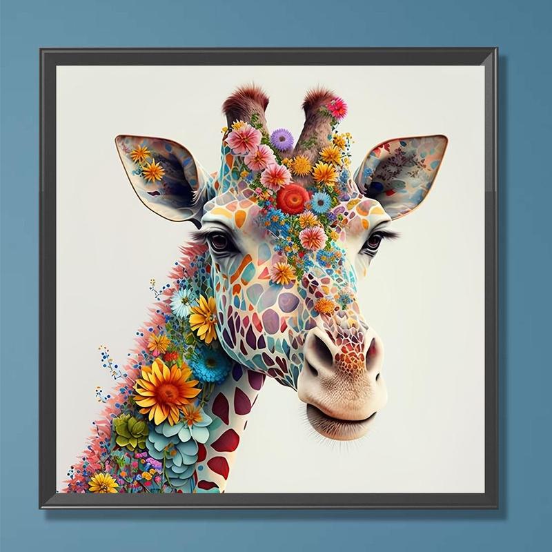 5D Diamond Art Painting Kit, DIY Giraffe Pattern Diamond Art Painting Picture, Wall Art Decor for Home Living Room Bedroom