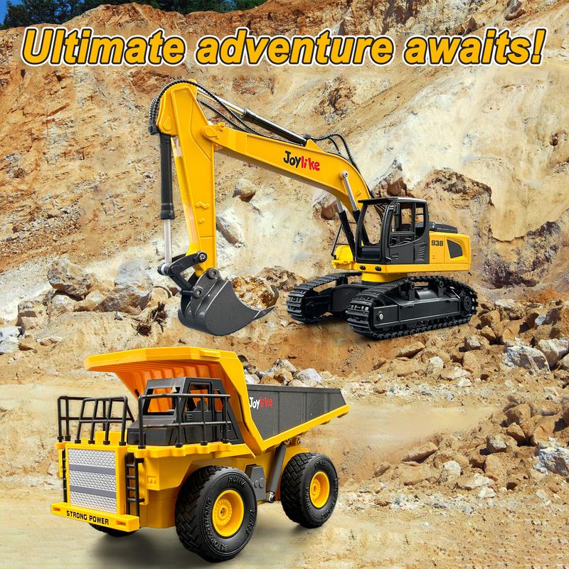 Remote Control Alloy Excavator and Truck, best gift for boys, Christmas gift choice