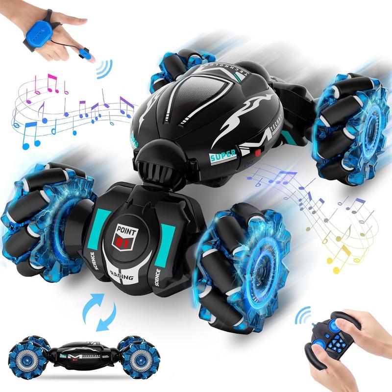 4WD Gesture Sensing RC Stunt Car - 360° Rotate, Off-Road Drift with Lights & Music, Remote Control Toy for Kids 6-12, Perfect Birthday & Xmas Gift