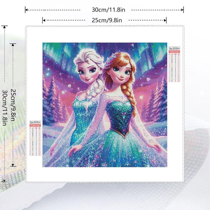 Cartoon Pattern DIY Diamond Arts Painting Kit without Frame, Princess Pattern Diamond Painting, DIY Wall Art Decor for Home Living Room Bedroom