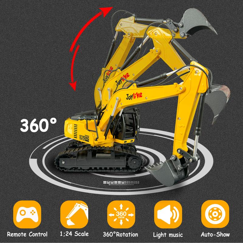 Remote Control Alloy Excavator and Truck, best gift for boys, Christmas gift choice