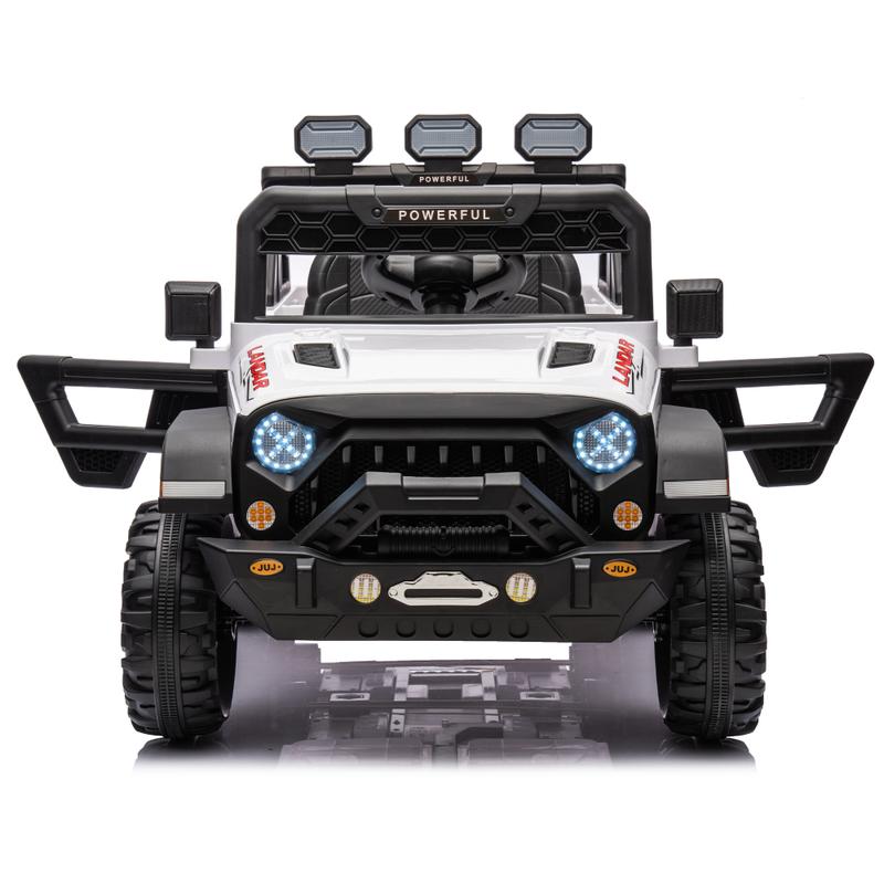 24V Ride On Large PickUp Truck Car for Kids. Ride On 4WD Toys with Remote Control. Parents Can Assist in Driving. Bluetooth Music Version. Pickup Truck Design with Spacious Storage in the Rear.