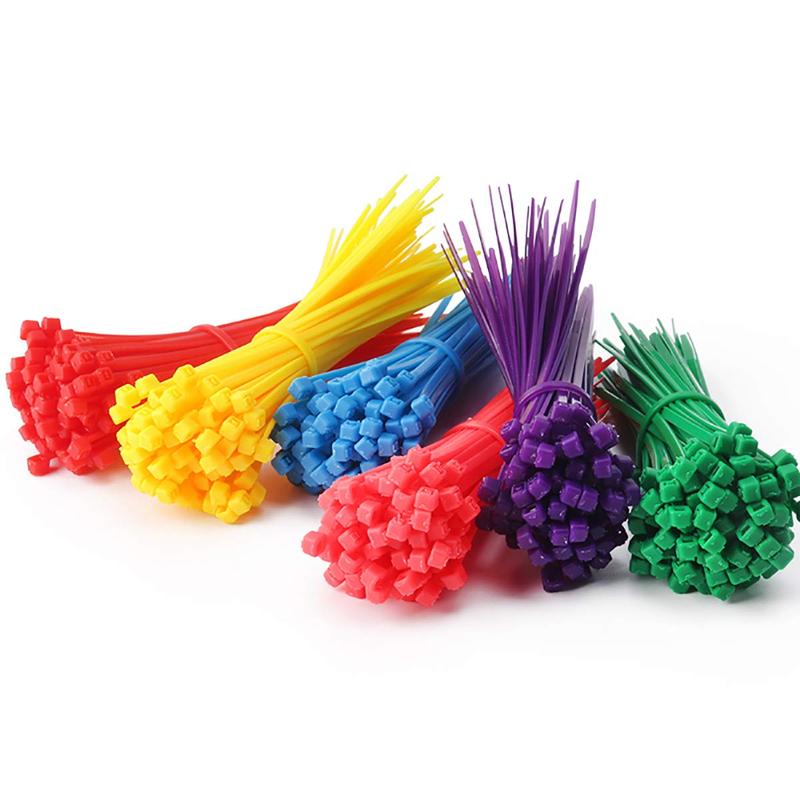 Small 4 inch Multicolor [Zip Cable Tie]s 480pcs Assorted Color for Marking Chickens Legs or Deco Mesh Wreath Supplies Pink,Red, Purple, Yellow, Blue,Green