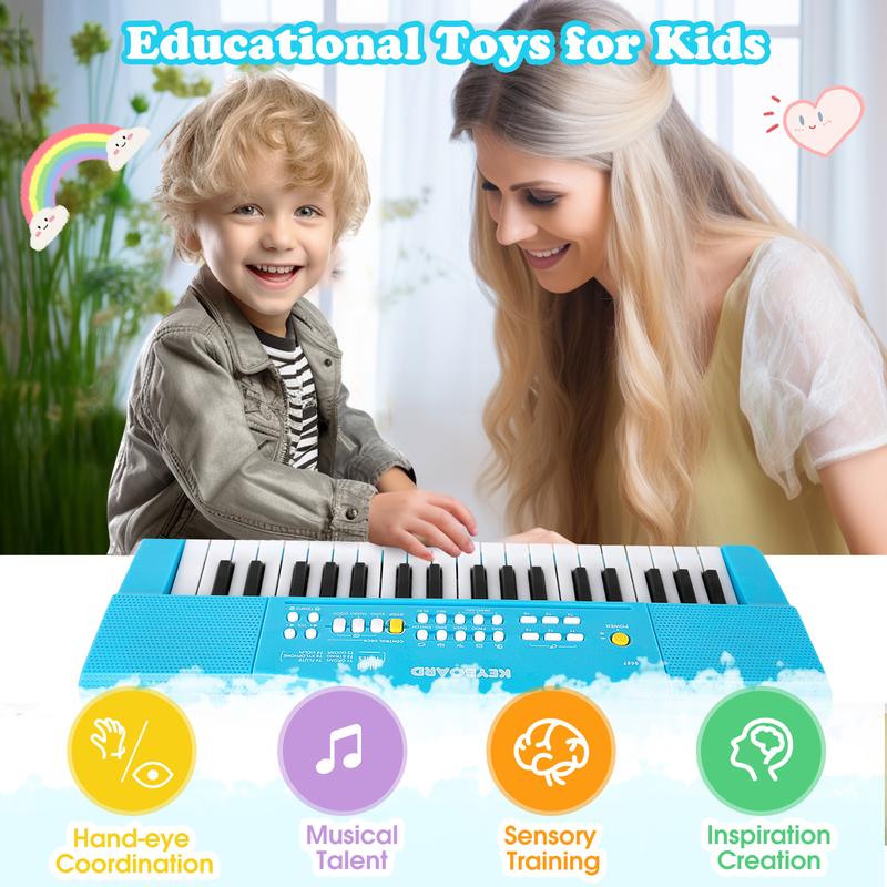 Music Toy Piano Keyboard for Kids Upgrade Piano Toys for 3 4 5 6 7 8 Year Old Girls Boys Keyboard Piano for Beginners Electric Piano with Microphone Toys for Birthday Christmas Gifts