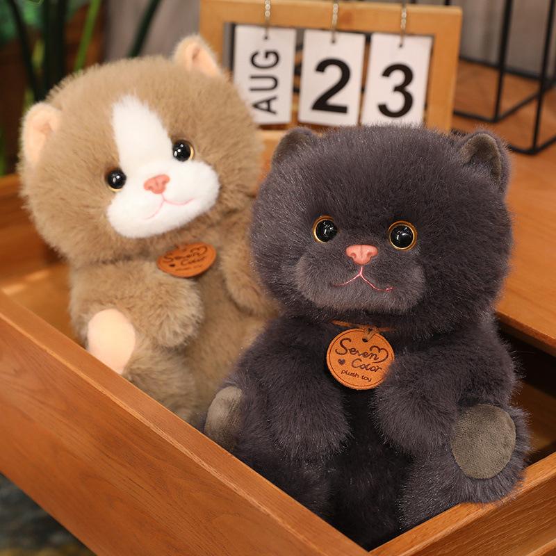 9.45-inch Lazy Sitting Cat Doll Filled With Animal Cat Doll Cartoon Decoration Holiday Gifts&Birthday Gifts&Children's Gifts