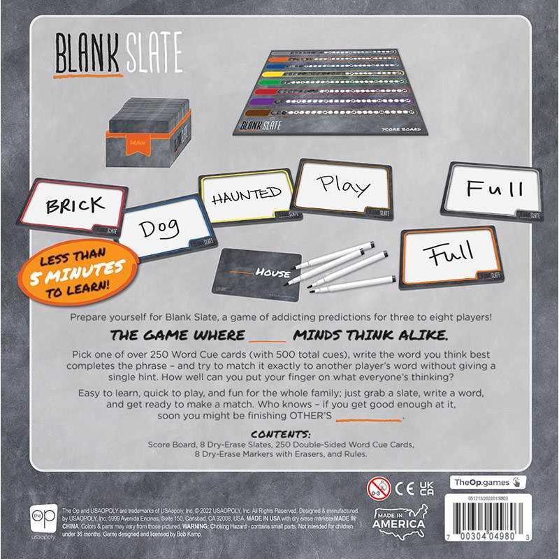 BLANK SLATE - The Game Where Great Minds Think Alike, Fun Family Friendly Word Association Party Game for 3 to 8 players