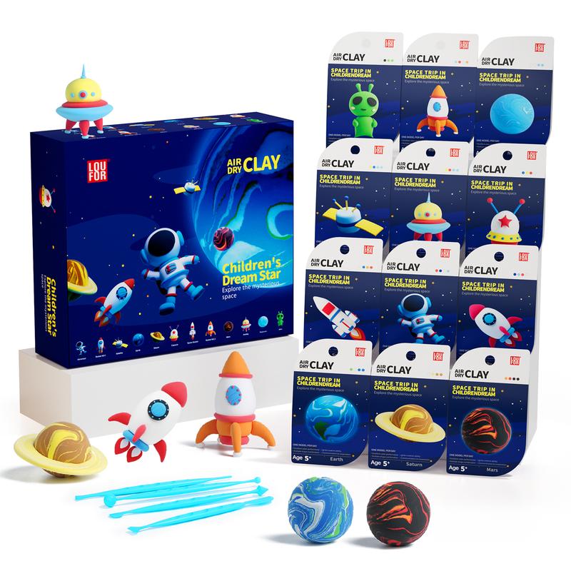 Anywise Air DIY Clay - Childhood Dream Star Journey - Soft & Ultra Light - Safe & Non-Toxic - 12 Boxes