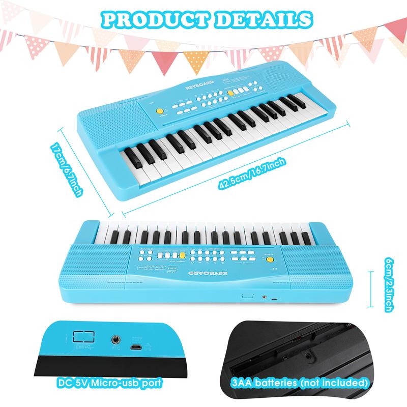 Music Toy Piano Keyboard for Kids Upgrade Piano Toys for 3 4 5 6 7 8 Year Old Girls Boys Keyboard Piano for Beginners Electric Piano with Microphone Toys for Birthday Christmas Gifts