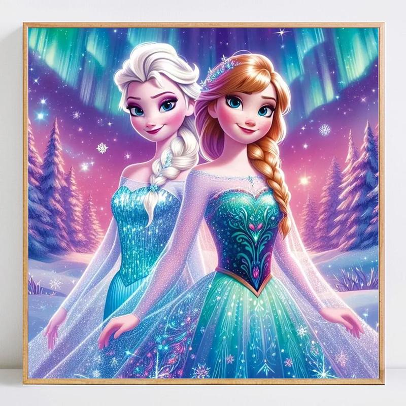 Cartoon Pattern DIY Diamond Arts Painting Kit without Frame, Princess Pattern Diamond Painting, DIY Wall Art Decor for Home Living Room Bedroom