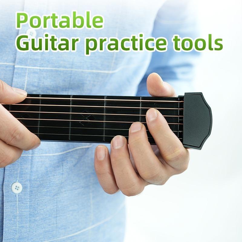 Pocket Guitar Finger Exerciser, 1 Count Adjustable 6 Fret Portable Guitar Chord Practice Tool, Guitar Practice Supplies For Beginner