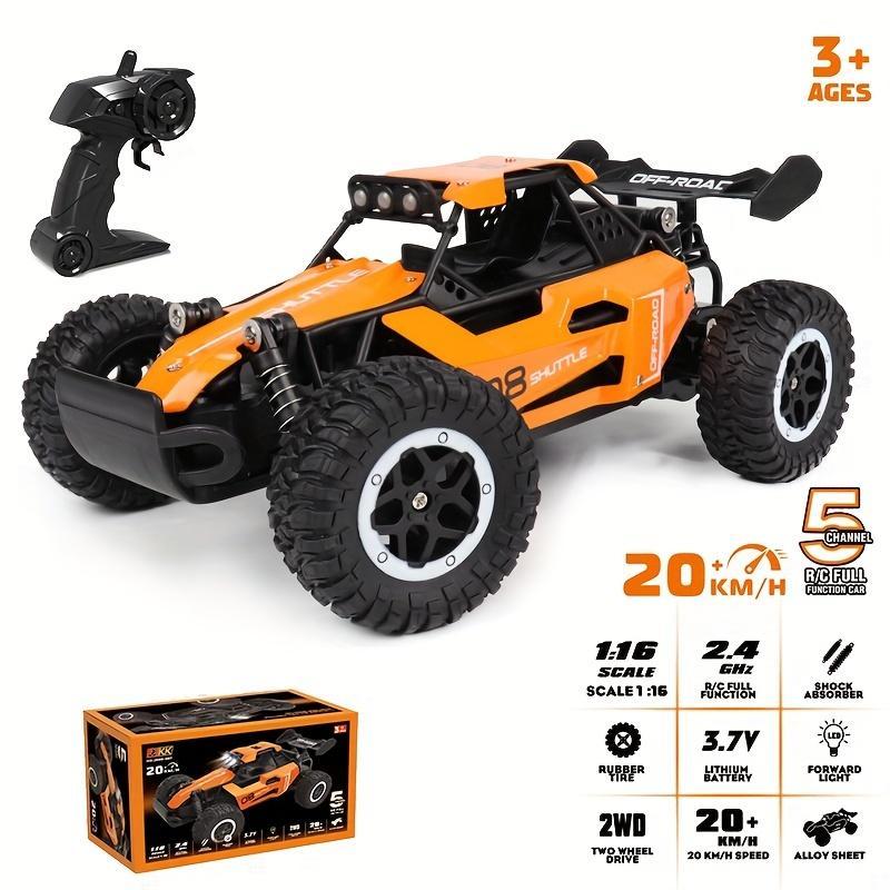 2.4G Remote Control 1:16 Small High-speed Off-road Car with Anti-collision Settings Rubber Big Tires & Drifting 20km h To Adapt To Various Road Sections